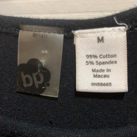 BP BLACK KNIT SLIP/DRESS SZ M SHAPEWEAR KNIT 95% COTTON 5% SPANDEX SCOOP NECK - Picture 3 of 4